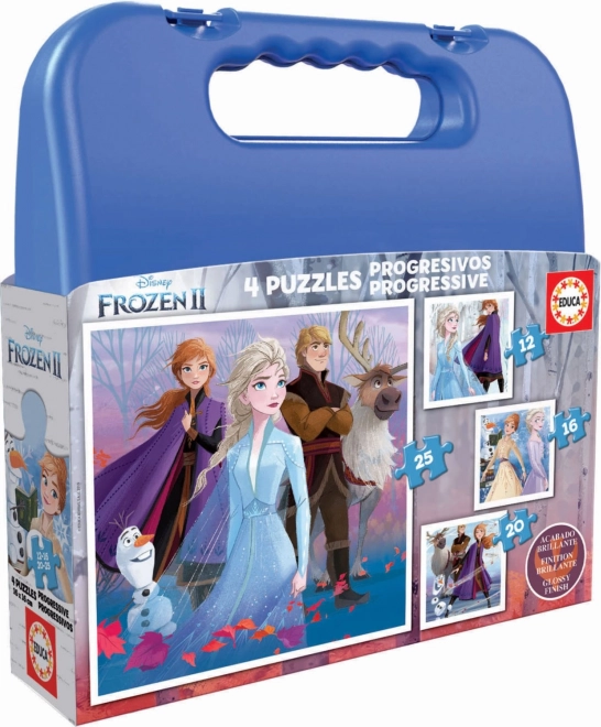 Educa pusle kohvris Frozen 2, 4in1 (12, 16, 20, 25 tükki)