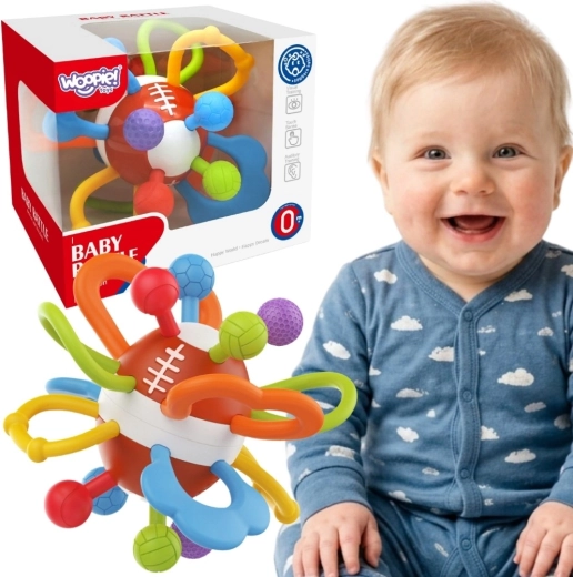 Woopie Baby sensoorsete raksum ja närimislelu pall beebidele 0+