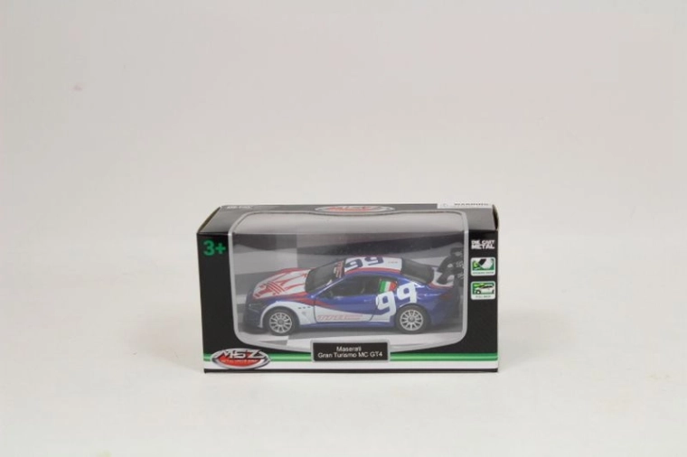 Maserati GranTurismo MC GT4 1:43 model car, blue-white