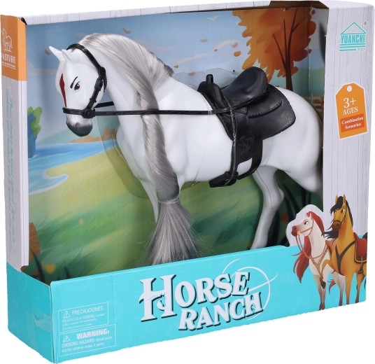 Horse Figurine with Black Saddle 32 cm - 1 piece
