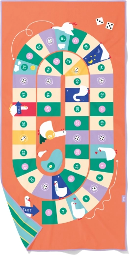 Quut laste rätik 2-in-1 mängualus Hane mäng, 140 × 70 cm