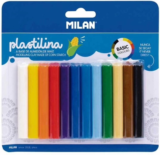 Basic modeling clay – set of 12 colors