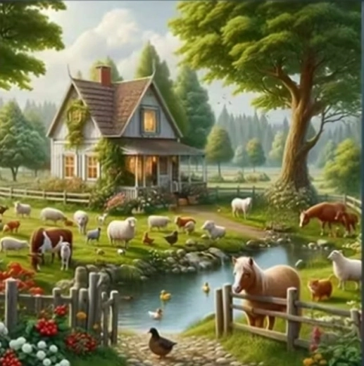 Norimpex teemantmaal – maakodu loomadega 30 × 40 cm