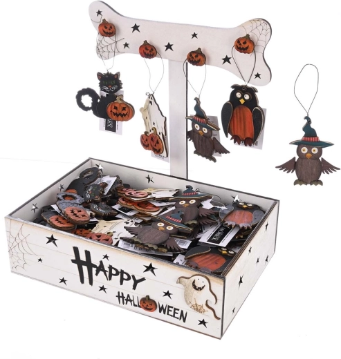 Hanging Wooden Halloween Decoration – 4 Variants