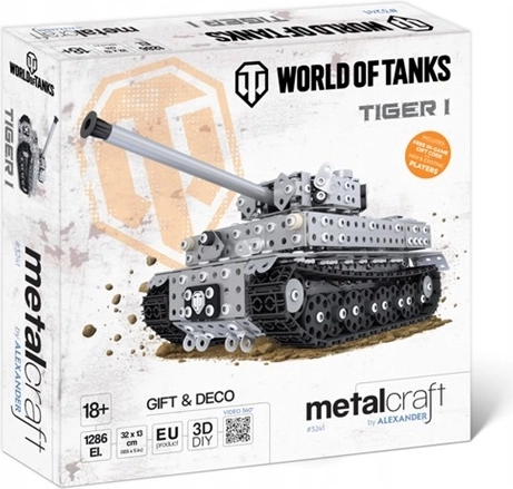 Metalcraft World of Tanks metal model kit of the Tiger I tank
