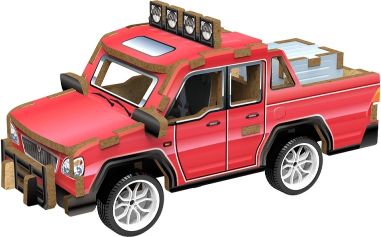 2Kids Toys 3D puidust kokkupandav pick-up auto