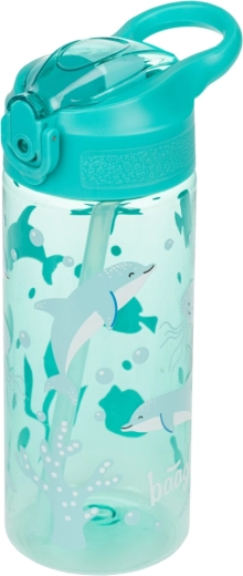 BAAGL Tritan Drinking Bottle with Straw Dolphin