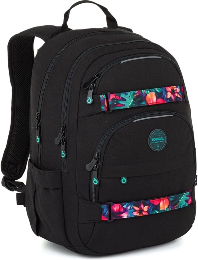 Topgal Viki student backpack with tropical straps
