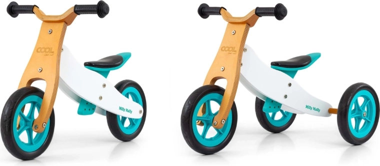 Milly Mally children's 2-in-1 balance bike Cool classic mint - 1 piece