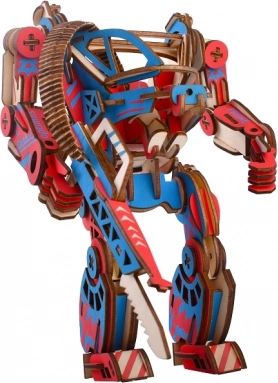 Woodcraft wooden 3D puzzle Powersuit colorful