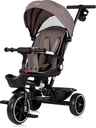 Lastetrikkel katusega 2in1 CHIPOLINO Max Sport Tiramisu