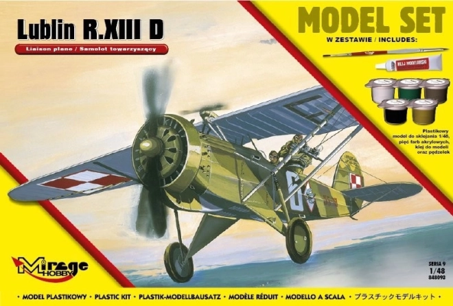 Plastikmudeli komplekt LUBLIN R.XIII D 1:48, Poola saatelennuk