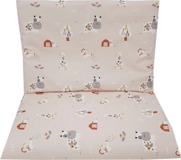 EKO cotton crib bedding My farm powder pink 40 × 60 cm, 90 × 120 cm (2-piece)