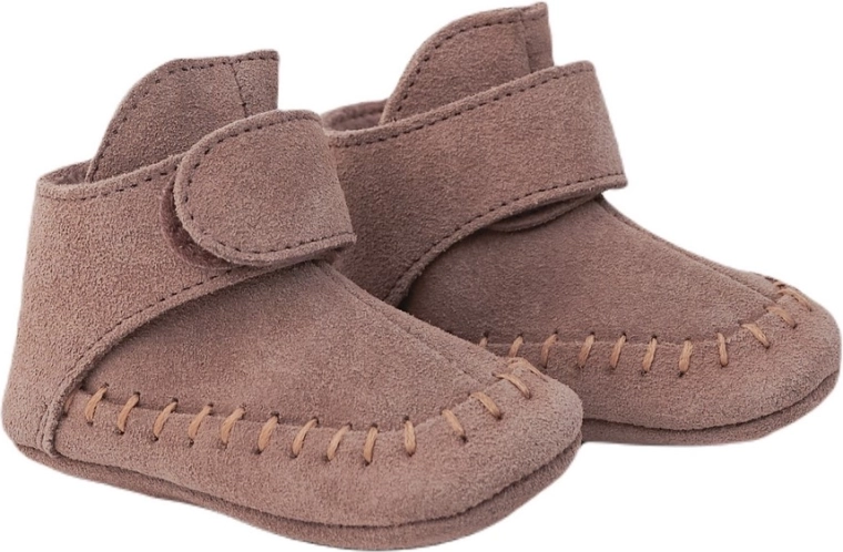 Lodger walker leather slippers moccasin beaver (15–18 months)