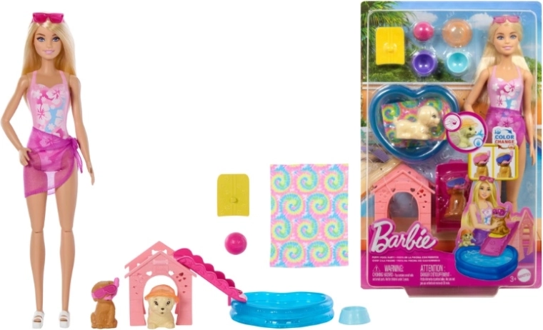 Barbie vannimängukomplekt kutsudega ja värvimuutuse efektiga – 1 tk