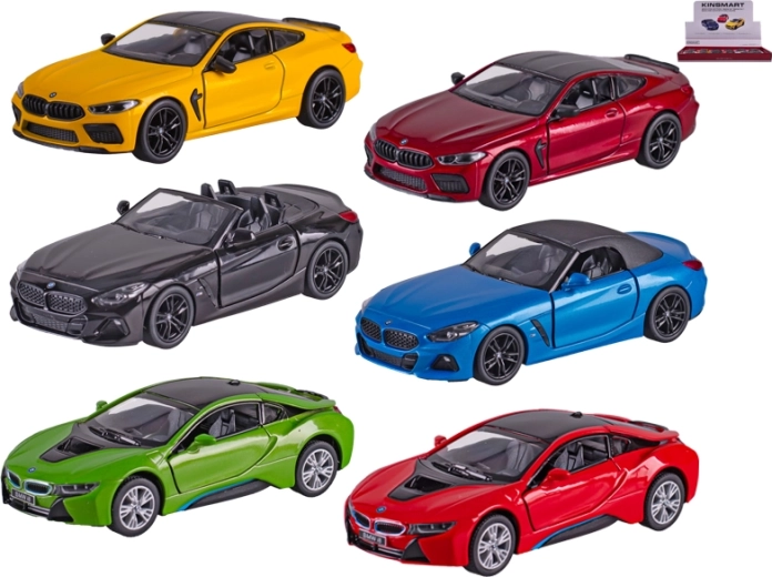 Kinsmart BMW metallist automudel 1:38 tagasitõmbemehhanismi ja avatavate ustega