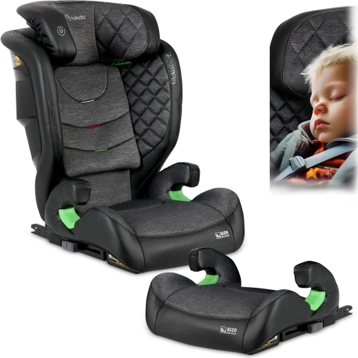 Nukido Louis laste turvatool 100–150 cm ISOFIX, must-hall