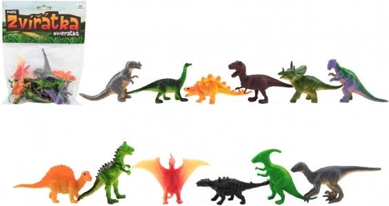 Mini dinosaurused – plastfiguurid 6–7 cm, 12 tk