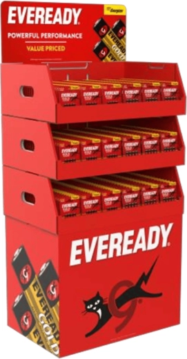 Energizeri modulaarne põrandastend HK Eveready patareidele