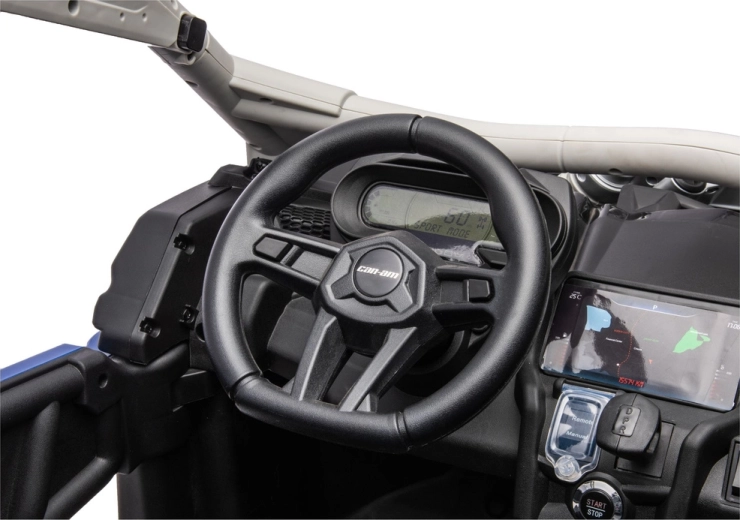 Can-Am Maverick Turbo RR elektriline akutoitega lasteauto – sinakashall, lakitud