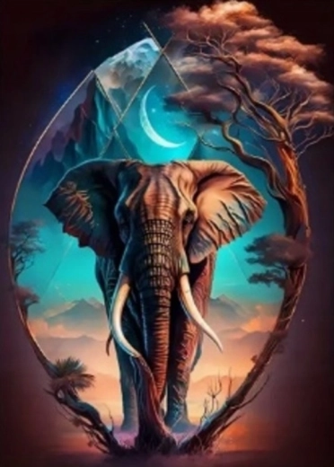 Teemantmaal „Aafrika kalliskivi“ 30 × 40 cm