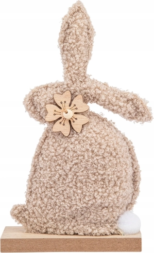 Bouclé dekoratiivne jänesefiguur beež 22 cm