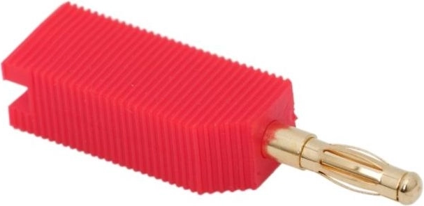 Kullatud punane banaanpistik 4 mm kaablitele