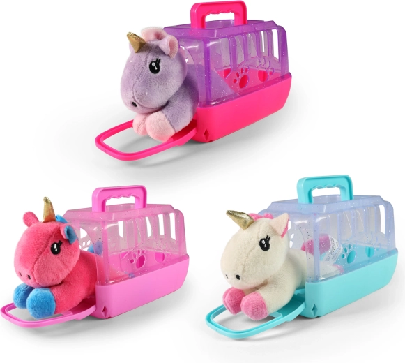 Portable Carrier with Plush Unicorn