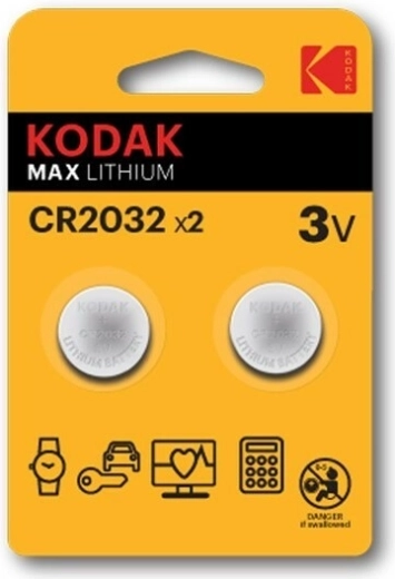 Liitium-nööppatarei KODAK CR2032 3 V, 2 tk