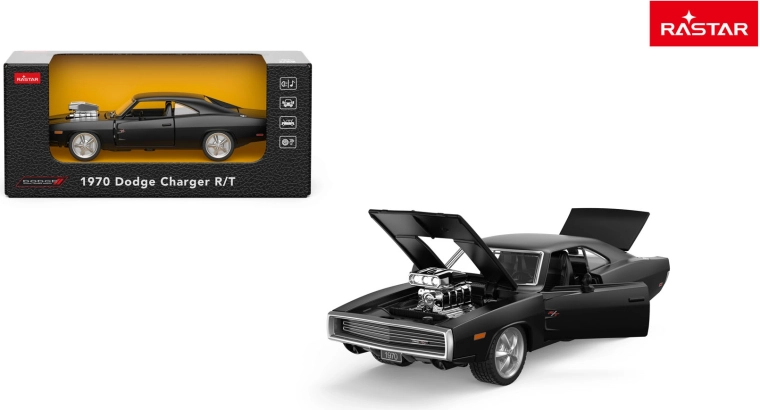 Rastari metallist automudel 1970 Dodge Charger R/T 1:36 must