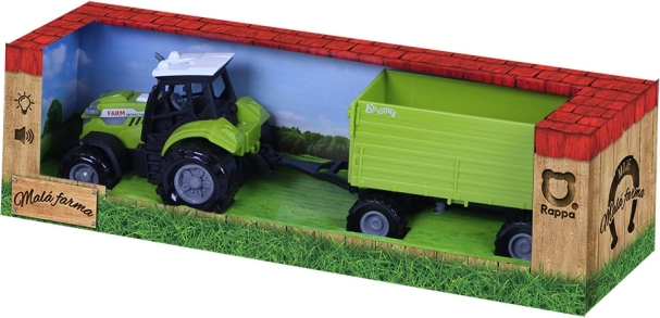 Traktor heli ja tuledega haagisega