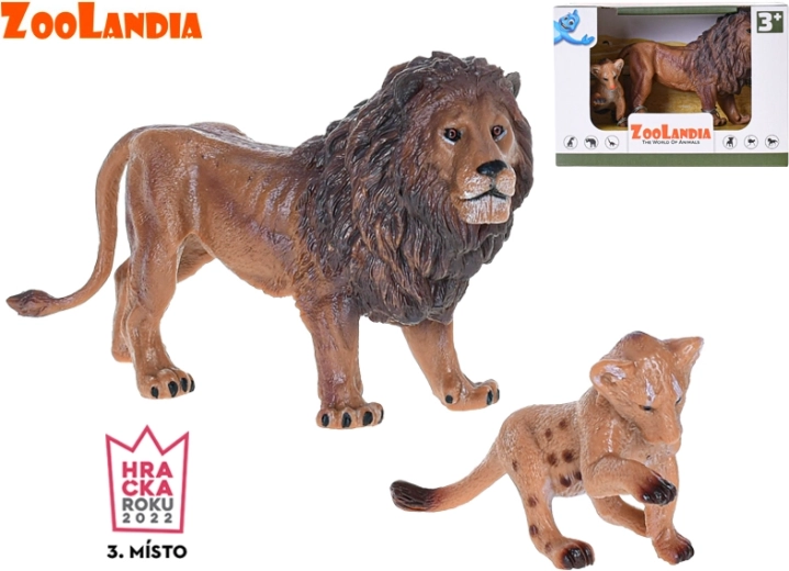 Zoolandia lion with cub figures 8.5–13 cm in box