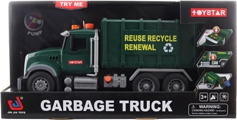 Battery-powered garbage truck with working container