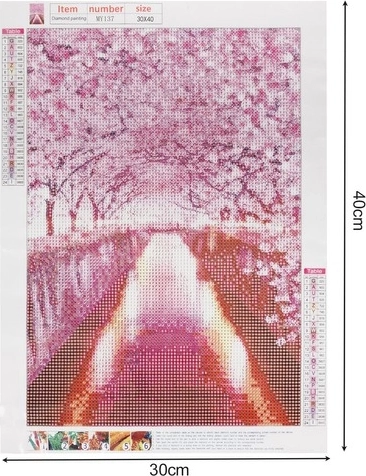 Romantiline kirsipuude motiiv formaadis 30 × 40 cm