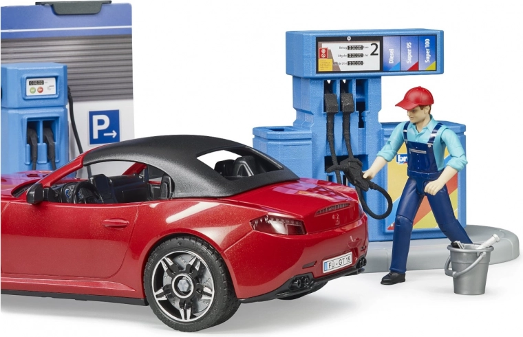 Sportauto eemaldatava katuse ja ratastega