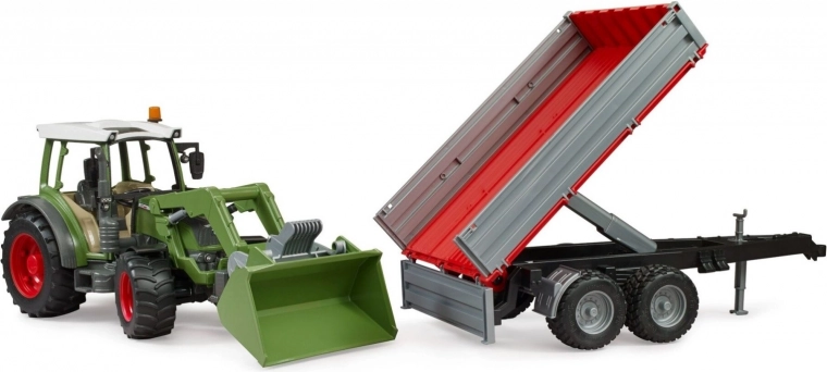 Tipping trailer with side panels and support leg