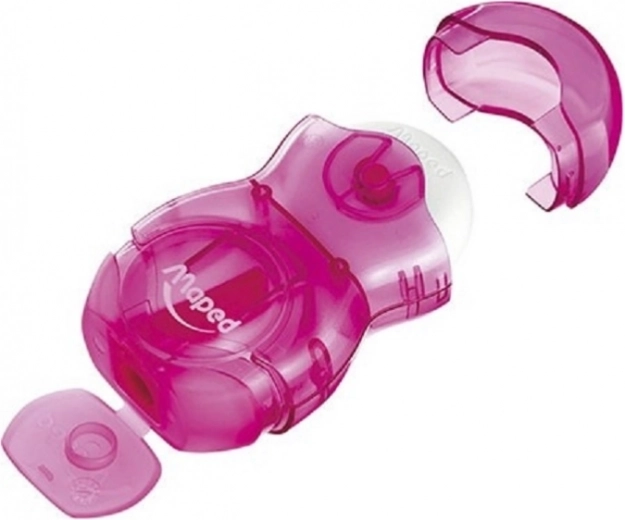 Integrated, rotating PVC-free eraser