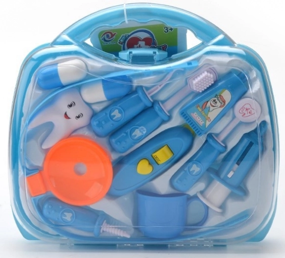 Lõbus kohver täis hambaravivahendeid