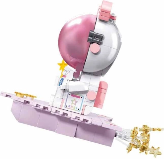 Creative space-themed design with minifigure
