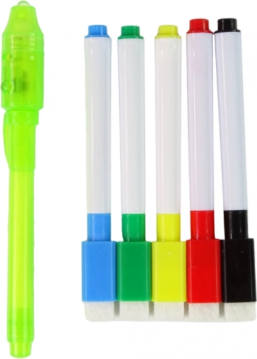Wipe-clean markers with eraser