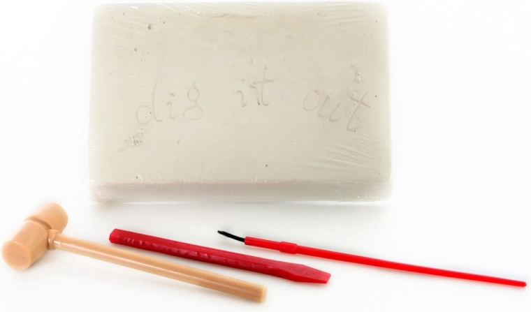 Hidden treasure in a clay block
