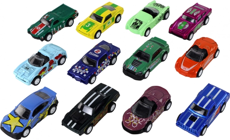 12 erinevat mänguautot mõõtkavas 1:64