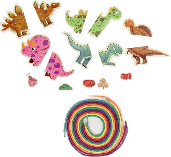 Täielik komplekt: 5 dinosaurust ja 5 nööri