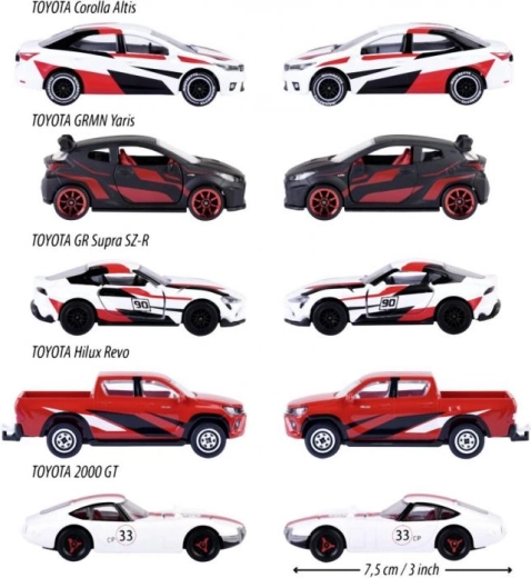 Viis ikoonilist TOYOTA mudelit ühes pakendis