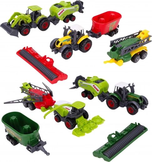 Realistlikud põllumajandusmasinad eemaldatavate lisaseadmetega