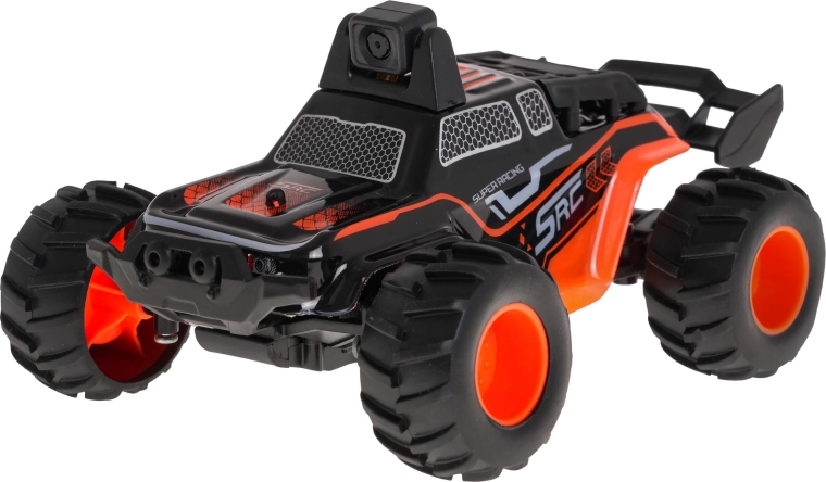 Off‑road driving with lights and shock absorber