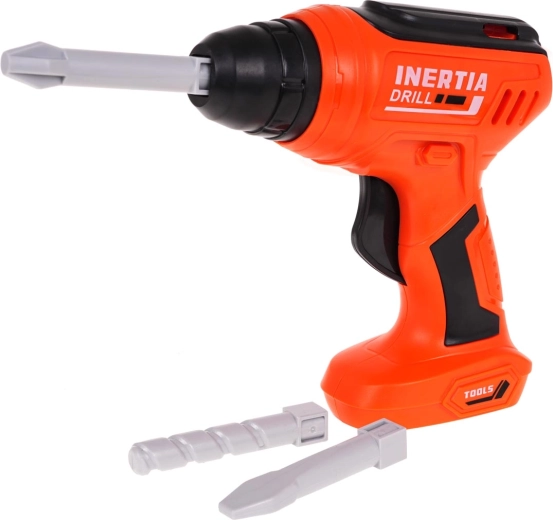 Inertia drill with 3 bits, no batteries required