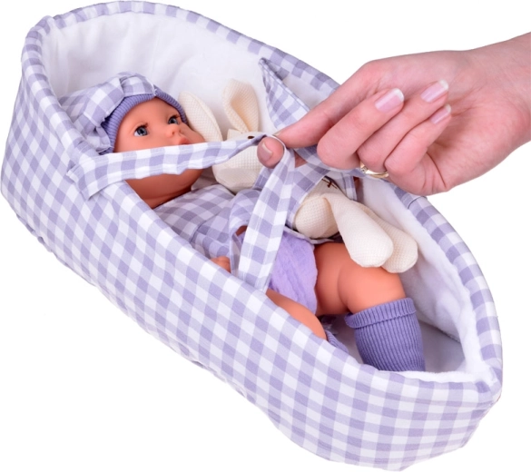 Tekstiilist korv sangadega mugavaks kaasaskandmiseks