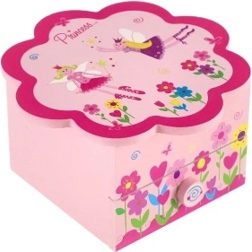 Roosa lilleline kujundus printsessidega