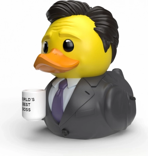 Iconic Michael with the “World’s Best Boss” mug